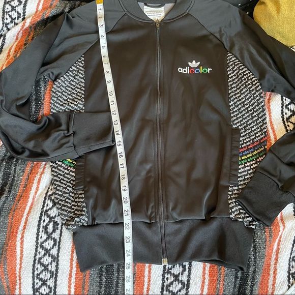 ADIDAS ORIGINALS BK5 Adi-Color Black Series DaVinci zip up track jacket. Size S - Picture 7 of 11